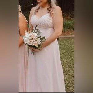 Morilee Blush chiffon bridesmaid dress